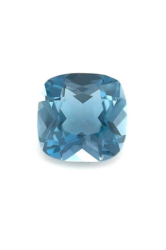 Certified Genuine 1.25 Carat London Blue Topaz Cushion Shape Mixed Cut 6x6 mm Loose Gemstone December Birthstone