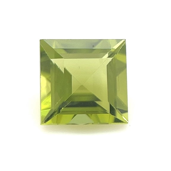 Certified Genuine 1.5 Carat Peridot Square Shape Step Cut 7x7 mm Loose Gemstone August Birthstone