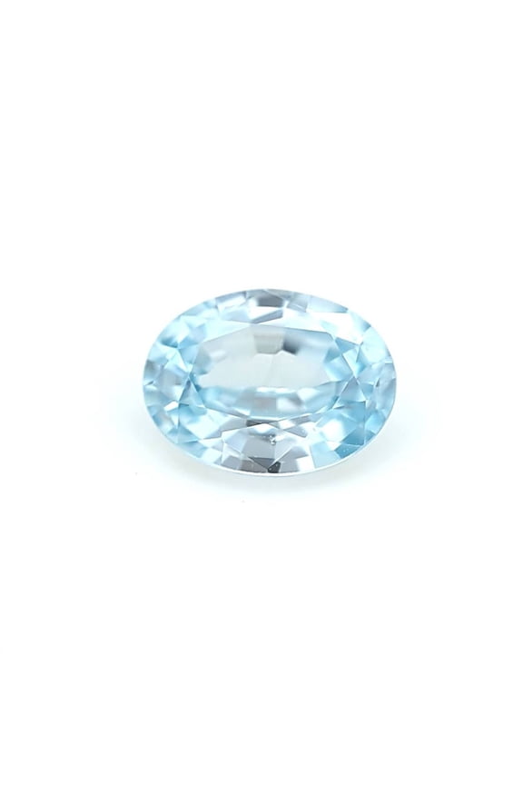 Certified Genuine 1.75 Carat Blue Zircon Oval Shape Mixed Cut 8x6 mm Loose Gemstone December Birthstone