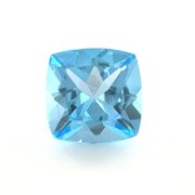 Certified Genuine 1 Carat Swiss Blue Topaz Cushion Shape Mixed Cut 6x6 mm Loose Gemstone December Birthstone