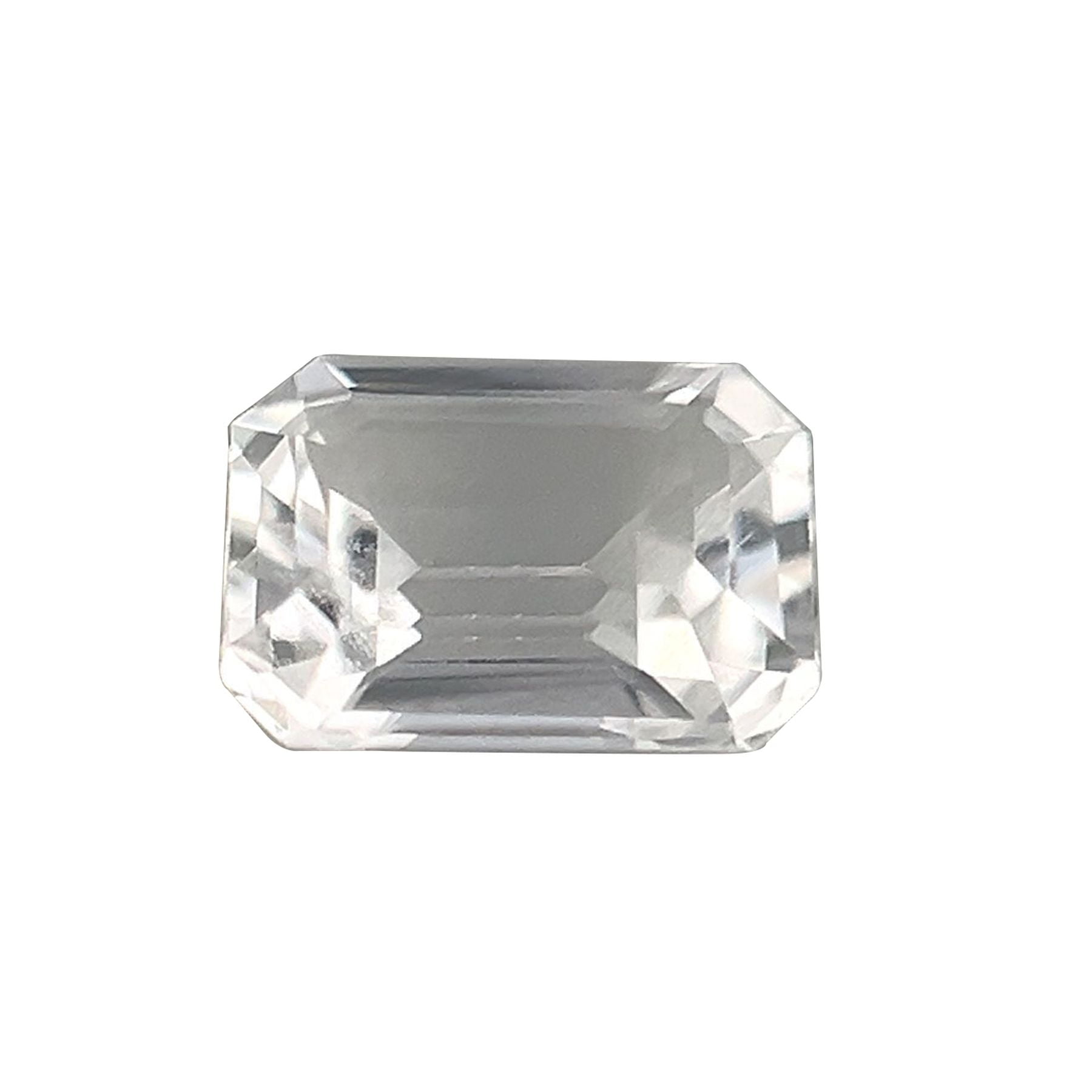 Certified Genuine 1 Carat White Topaz Emerald Shape Step Cut 7x5 mm ...