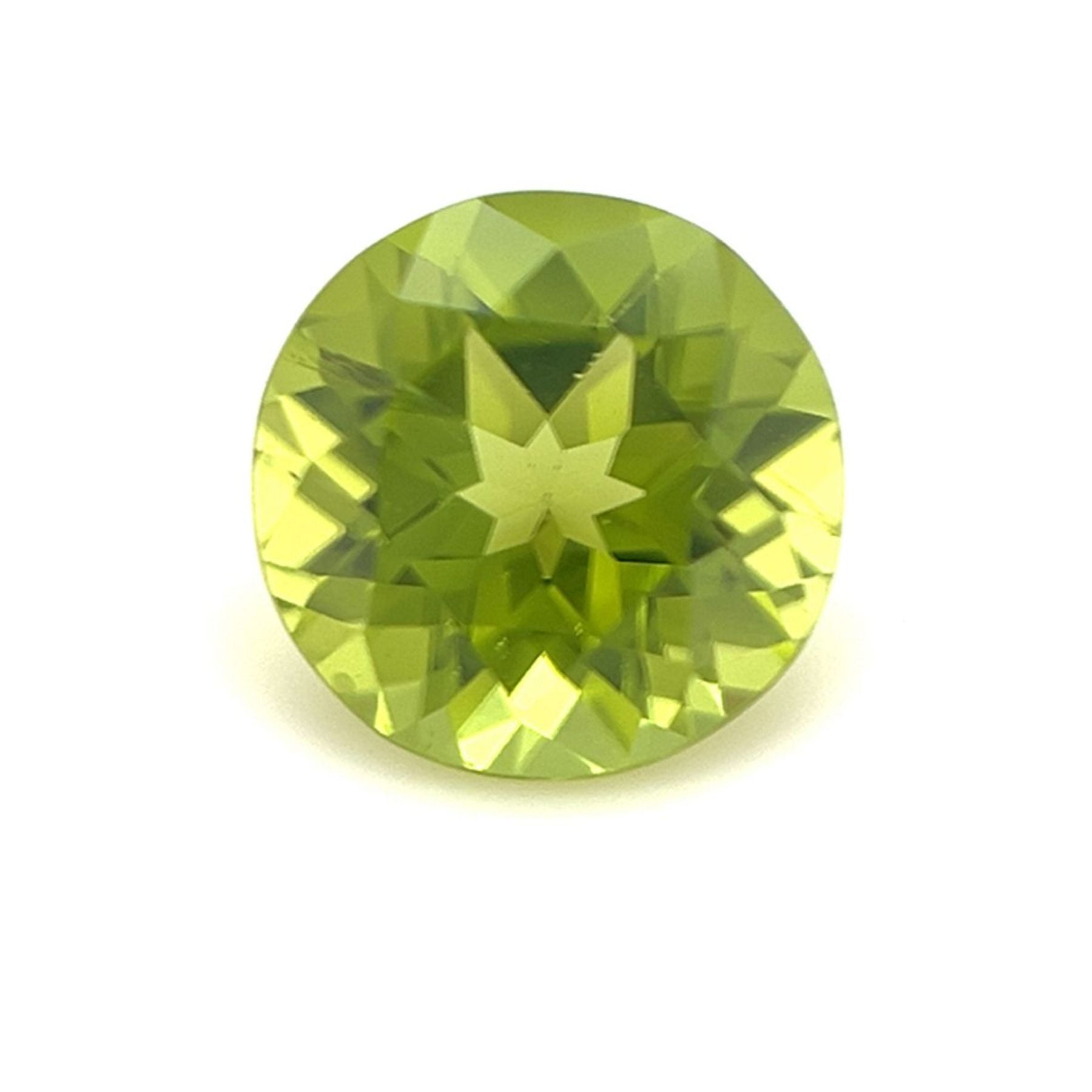 Certified Genuine 2 Carat Peridot Round Shape Brilliant Cut 8 mm Loose Gemstone August Birthstone