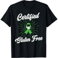 thumbnail image 1 of Certified Gluten Free Celiac Disease Awareness Month T-Shirt mens t shirt，black，women，funny，misfits，men，journey，t-shirt, 1 of 4