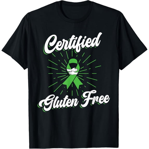 Certified Gluten Free Celiac Disease Awareness Month T-Shirt mens t shirt,black,women,funny,misfits,men,journey,t-shirt