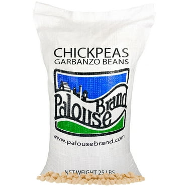 Certified Glyphosate Residue Free Chickpeas | Garbanzo Beans | 25 LBS | Family Farmed in Washington State | Non-GMO Project Verified | Kosher Parve | USA Grown | Field Traced