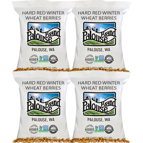 Hard Red Winter Wheat Berries | 100 LBS | Desiccant Free | Sproutable | Non-GMO Project Verified | Kosher