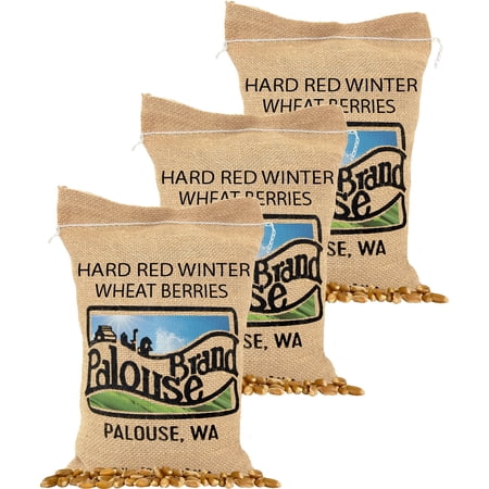 Certified Glyphosate Residue Free Hard Red Winter Wheat Berries | 15 LBS | 3 Pack | Family Farmed in Washington State | Non-GMO Project Verified | Kosher