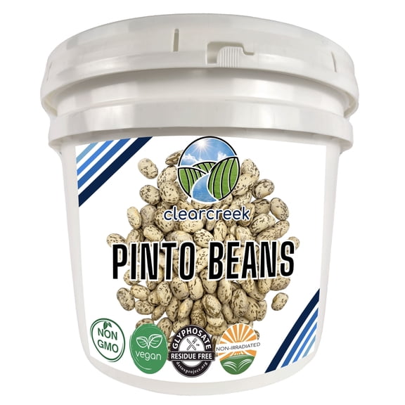 Certified Glyphosate Residue Free Pinto Beans | 25 lbs | Emergency Food | Non-GMO | Kosher