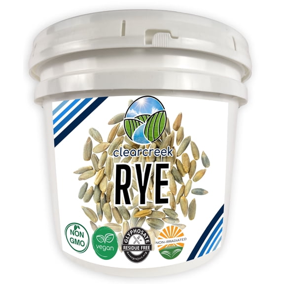 Certified Glyphosate Residue Free Rye Berries | Washington State Grown | 25 lbs Bucket | Non-GMO | Clear Creek Foods