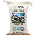 thumbnail image 1 of Certified Glyphosate Residue Free Brown Lentils | 3 LBS Plastic Free Packaging | Family Farmed in Washington State | Non-GMO | 100% Non-Irradiated | Kosher | Field Traced | Cotton Bag, 1 of 8