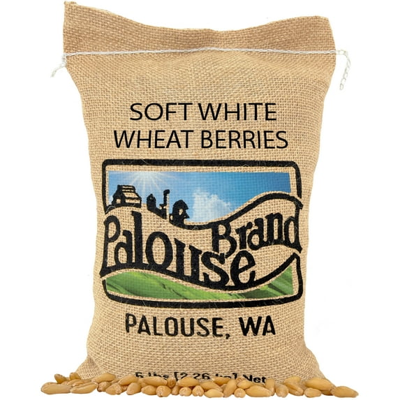 Certified Glyphosate Residue Free Soft White Wheat Berries | 5 LBS | Family Farmed in Washington State | 100% Desiccant Free | Non-GMO Project Verified | 100% Non-Irradiated | Kosher | Field Traced |
