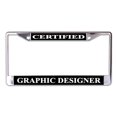 thumbnail image 1 of Certified Graphic Designer Chrome License Plate Frame, 1 of 1
