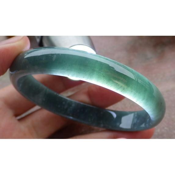 Certified Green Burma 100% Natural A JADE Jadeite Bangle Bracelet 62 mm 660699 TN