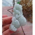 thumbnail image 1 of Certified Green Burma 100% Natural A Jade jadeite Pendant Dragon Gourd Money Coin Necklace 663649 TN, 1 of 11