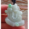 thumbnail image 1 of Certified Green Burma Natural A Jade jadeite pendant Happy Ji Kung Buddha God Fan Gourd Necklace 586510 TN, 1 of 10