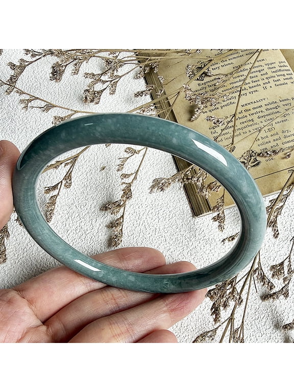 Certified Green Natural A JADE Jadeite Circle Bangle Bracelet 70 mm 102091