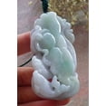 thumbnail image 1 of Certified Green Pale Lavender Burma 100% Natural A Jade jadeite Pendant Fish Lotus Flower Leaf Necklace 646744 TN, 1 of 12