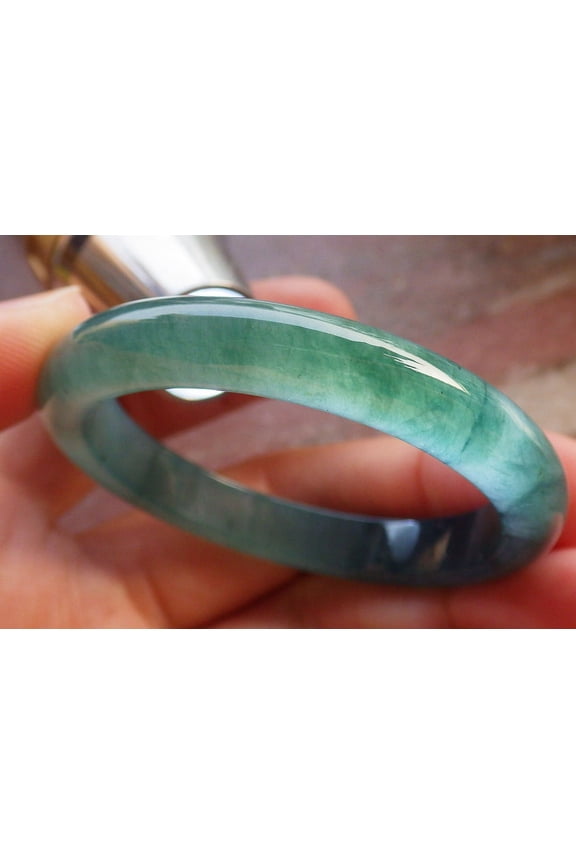 Certified Icy Green Burma 100% Natural A JADE Jadeite Baby Bangle Bracelet 41 mm 647290 TN