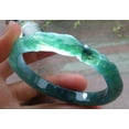 thumbnail image 1 of Certified Icy Green Burma 100% Natural A JADE Jadeite Snake Bangle Bracelet 59 mm 648471 TN, 1 of 15