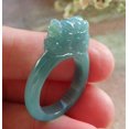thumbnail image 1 of Certified Icy Green Burma Natural A JADE Jadeite Dragon Pi Xiu RING USA. 6.5 RING 587738 TN, 1 of 8