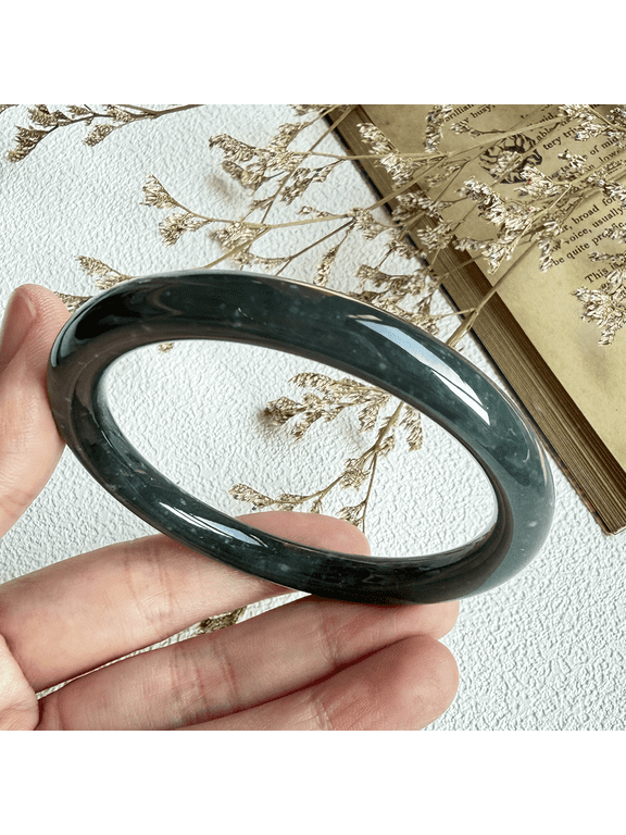 Certified Icy Green Natural A JADE Jadeite Circle Bangle Bracelet 54 mm 101265