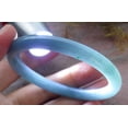 thumbnail image 1 of Certified Icy Green Pale Lavender Burma 100% Natural A JADE Jadeite Circle Bangle Bracelet 51 mm 663962 TN, 1 of 11