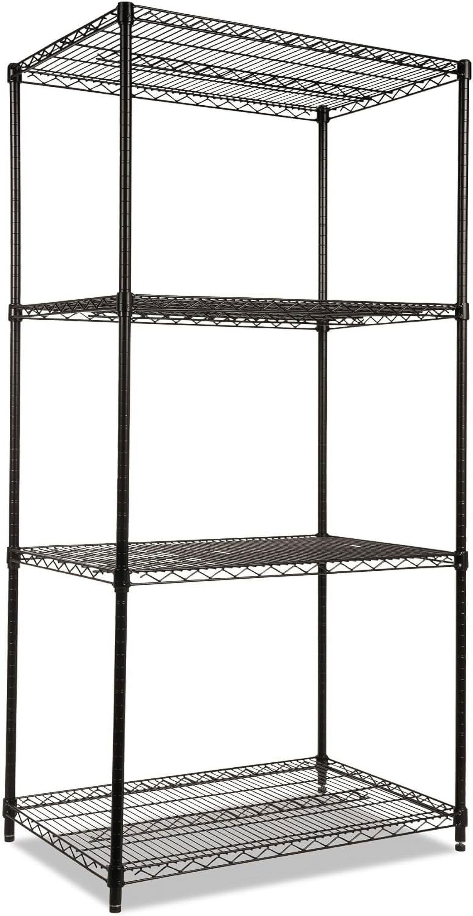 Black 36" x 24" x 72" Wire Shelving Unit