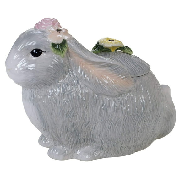 Certified International 23242 Sweet 3-D Bunny 64 oz. Cookie Jar, 10.5" x 6" x 8", Multicolored