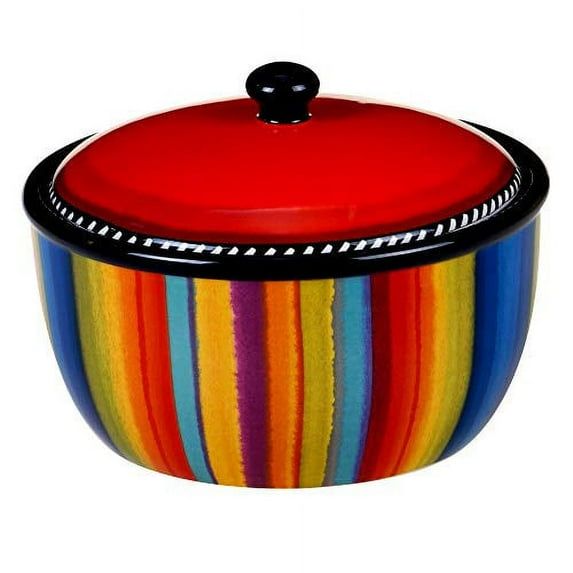 Certified International 28052 Sierra 8.25" Bean Pot, 72 oz, Multicolored