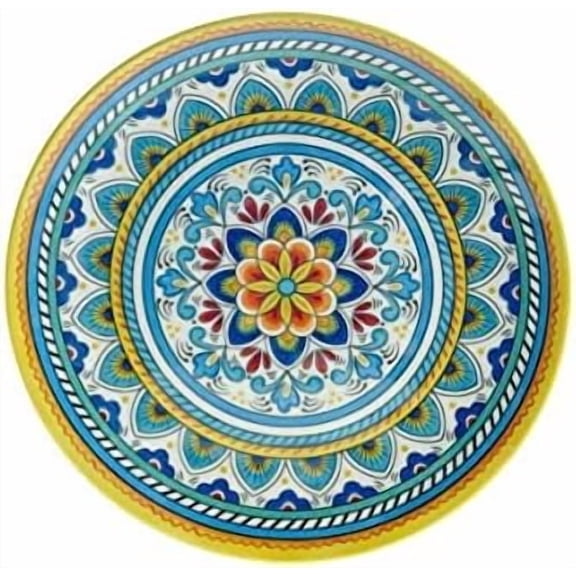 Certified International 28180 Portofino 1 pc Dinner Plate, Melamine Heavy Weight, 450 Grams, 11-inch Diameter
