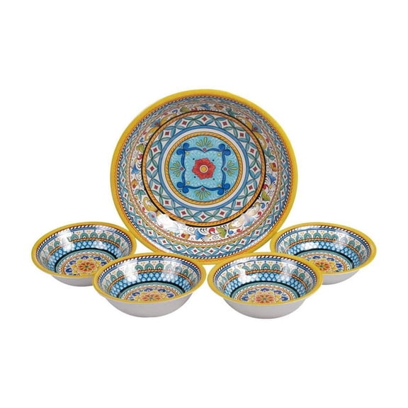 Certified International 28186 Melamine Heavy Weight Collection Portofino Large Serving Bowl, 750 Grams, 13.75-inch Diameter