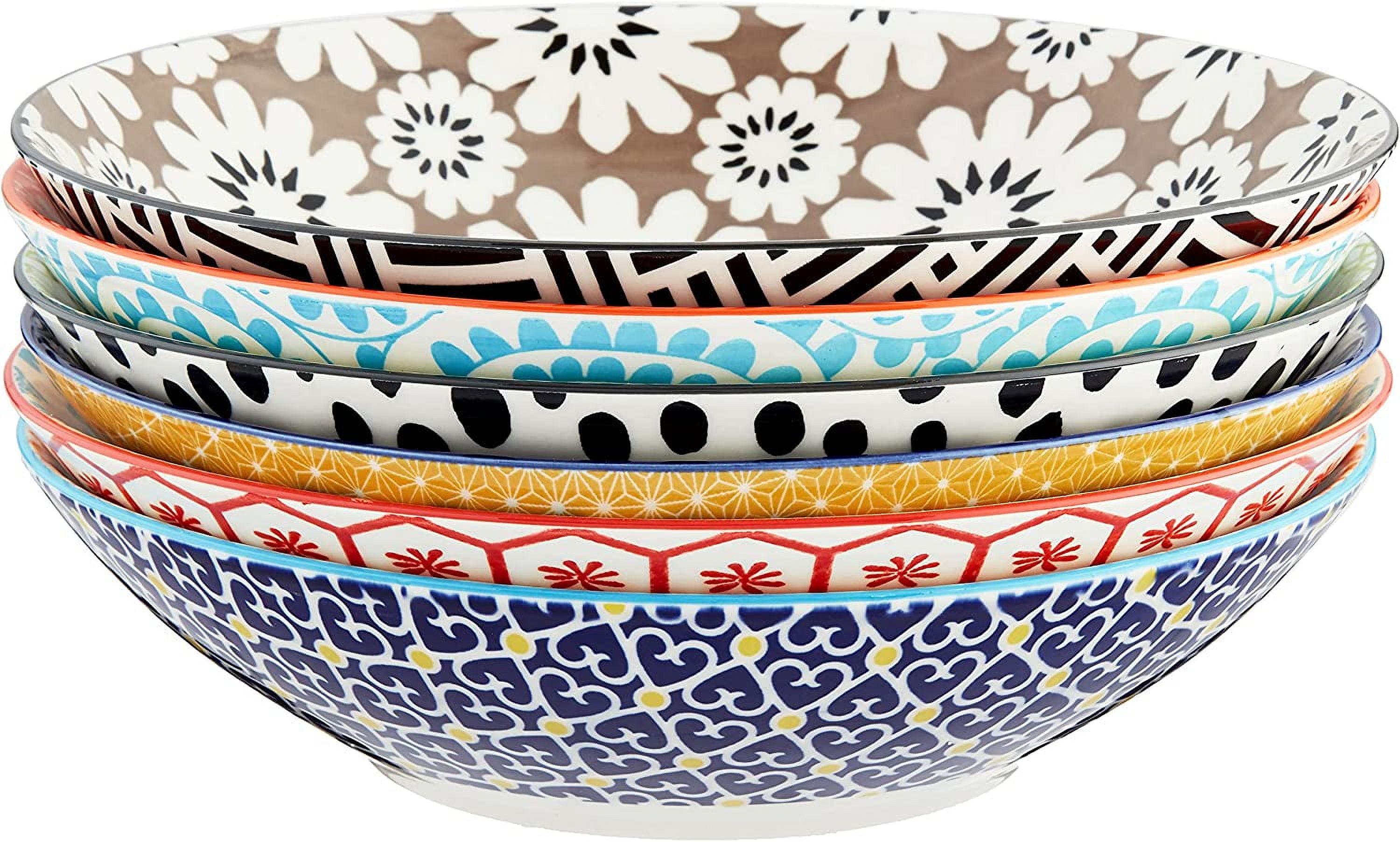 Certified International Fresh Herbs Soup Bowls - Set Of 4, 9" Ceramic Pasta/Salad Bowls, Microwave & Dishwasher Safe - View #3