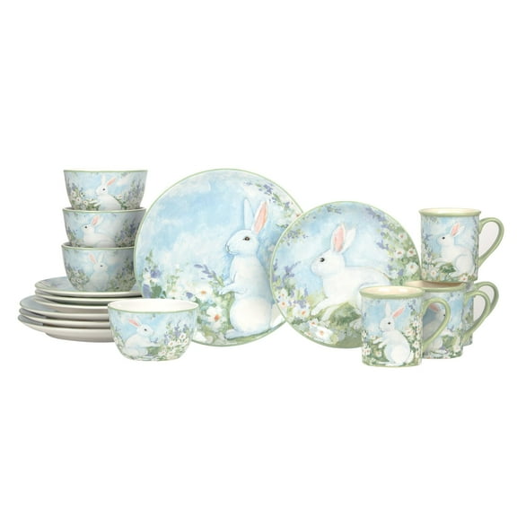 Certified International Easter Morning 16 piece Dinnerware Set, Service for 4