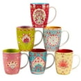 thumbnail image 1 of Certified International  Francesca 14 oz. Mugs, Set of 6 Assorted Designs, 1 of 4