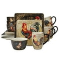 thumbnail image 1 of Gilded Rooster 16pc Dinnerware Set, 1 of 10