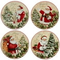 thumbnail image 1 of Certified International  Holiday Wishes 9-inch Dessert Plate, Set of 4 Assorted Designs, 1 of 3