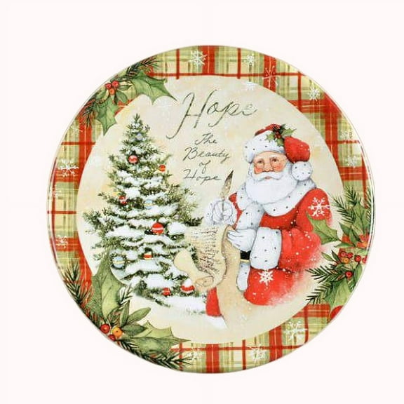 Certified International Holiday Wishes Canape Plate