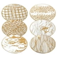 thumbnail image 1 of Certified International Matrix Gold Plated Canape Plates (Set of 6), 1 of 4