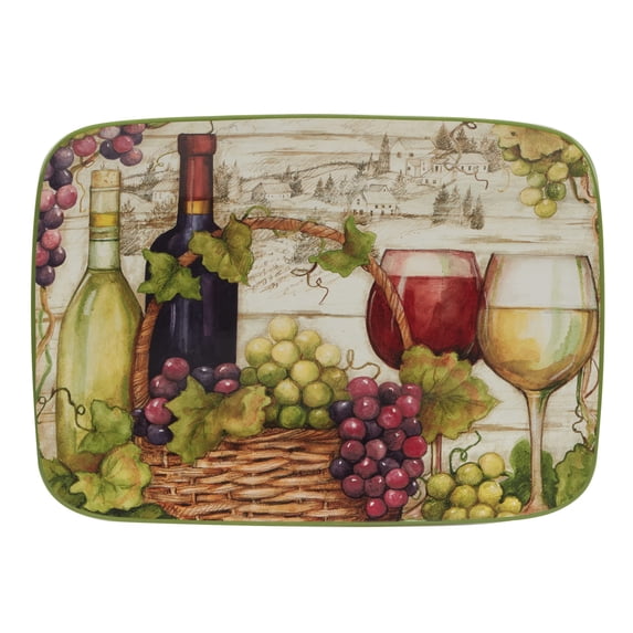 Certified International Meadow Brook Rectangular Platter 14" x 10"