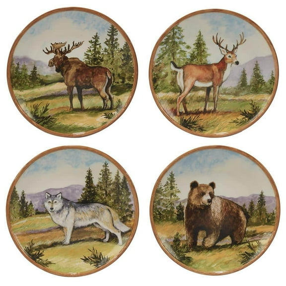 Certified International Mountain Summit Assorted Colors Dinner Plate (Set of 4)