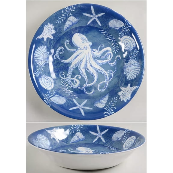 Certified International Oceanic Melamine Large Serving Bowl, 13.75-inches Diameter, Kitchenware and Accessories