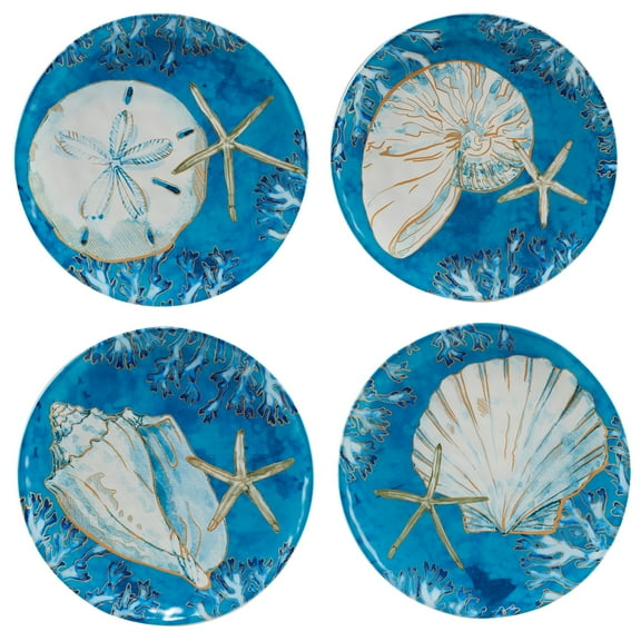 Certified International  Playa Shells 11-inch Dinner Plates, Set of 4