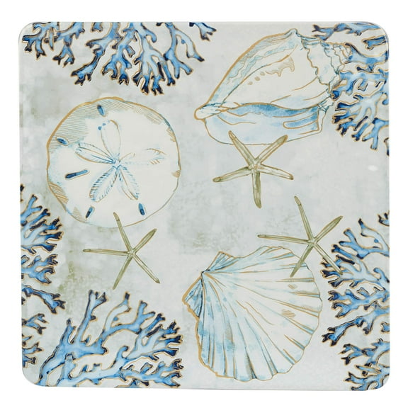 Certified International Playa Shells Square Platter,