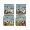 thumbnail image 1 of Certified International  Rooster Meadow 6" Canape/Luncheon Plates, Set of 4 - 6" x 6" x 0.75", 1 of 5