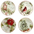 thumbnail image 1 of Certified International Set of 4 Silent Night Dessert Christmas Plates 9", 1 of 5