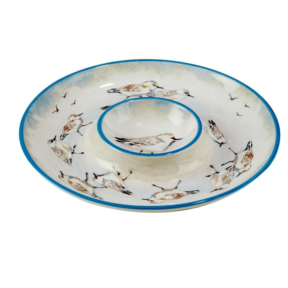 Certified International Shorebirds Chip & Dip, Multicolored