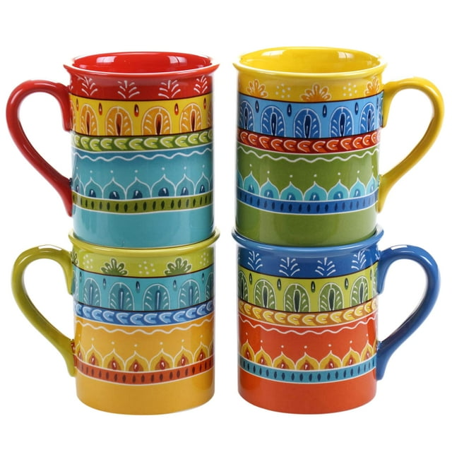 Certified International  Valencia 16-ounce Mugs (Set of 4) Assorted Designs