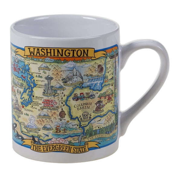 Certified International Washington Souvenir Jumbo Mugs (Set of 6)