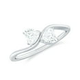 thumbnail image 1 of Rosec Jewels Certified Lab Diamond 5 mm Heart Promise Ring, EF-VS Quality, Toi Et Moi Ring, 10K White Gold, US 3.00, 1 of 9