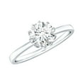 thumbnail image 1 of Rosec Jewels Certified Lab Diamond Round Engagement Ring 6 mm, EF-VS Quality - with Jewelry Box, 10K White Gold, US 10.50, 1 of 7